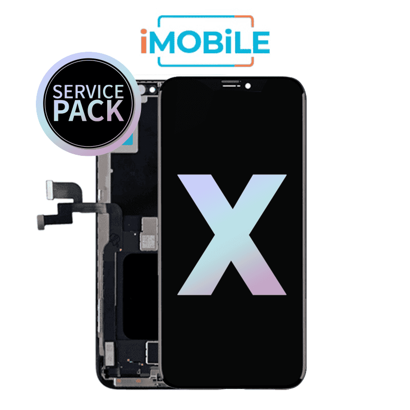 iPhone X (5.8 Inch) Compatible LCD (Soft OLED) Touch Digitizer Screen [Service Pack]