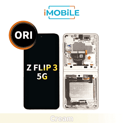 Samsung Galaxy Z Flip 3 5G (F711) (Main) LCD Digitizer Screen [Secondhand] [Cream]