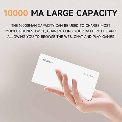 Nokia 20W Fast-charging Power Bank PD+QC [P6203-1] [10,000mAh] [3 Ports]