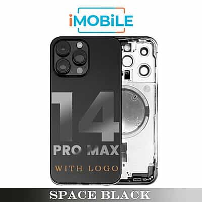 iPhone 14 Pro Max Compatible Back Housing [No Small Parts] [Space Black]