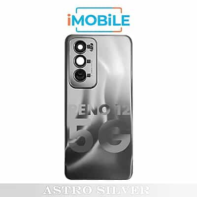 OPPO Reno 12 5G Compatible Back Cover with Lens [Astro Silver]