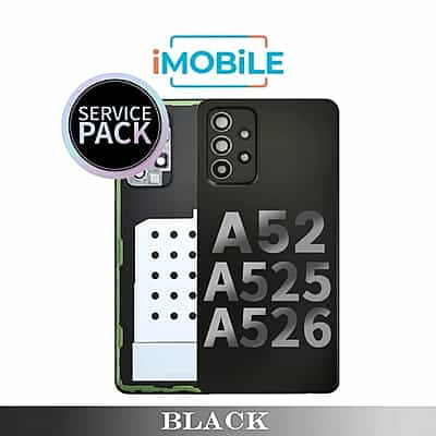 Samsung Galaxy A52 A525 A526 Back Cover with Camera Lens [Service Pack] [Black] GH82-25427A