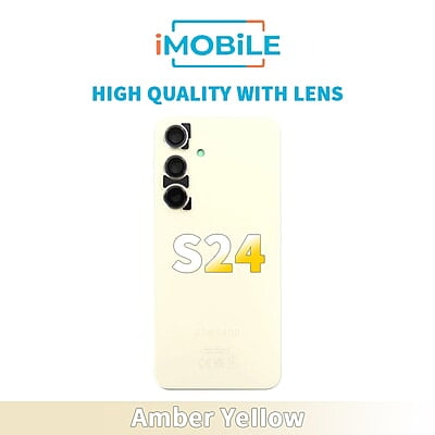 Samsung Galaxy S24 (S921) Back Cover [High Quality With Lens] [Amber Yellow]