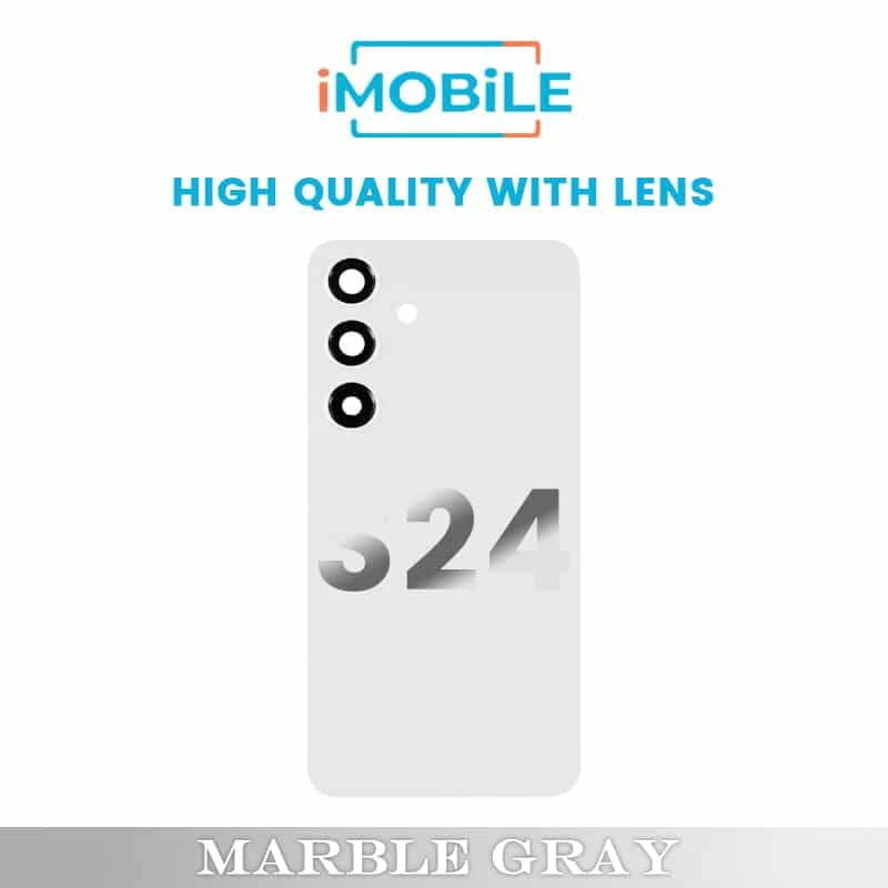 Samsung Galaxy S24 (S921) Back Cover [High Quality with Lens] [Marble Gray]