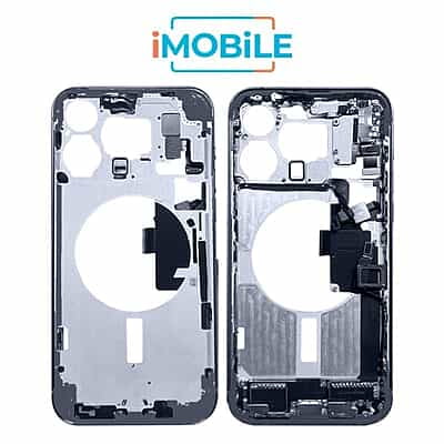 iPhone 15 Pro Max Compatible Back Housing with Small Parts [IMB] [Blue Titanium]