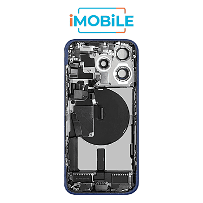 iPhone 15 Pro Compatible Back Housing with Small Parts [IMB] [Blue Titanium]