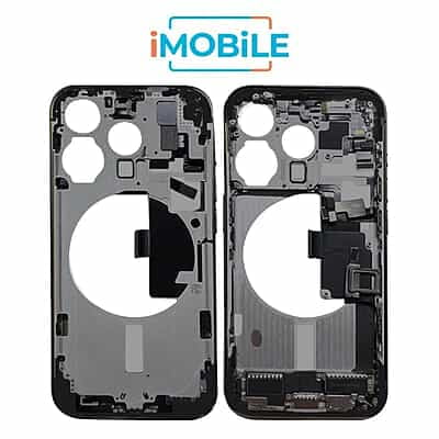 iPhone 15 Pro Compatible Back Housing with Small Parts [IMB] [Black Titanium]