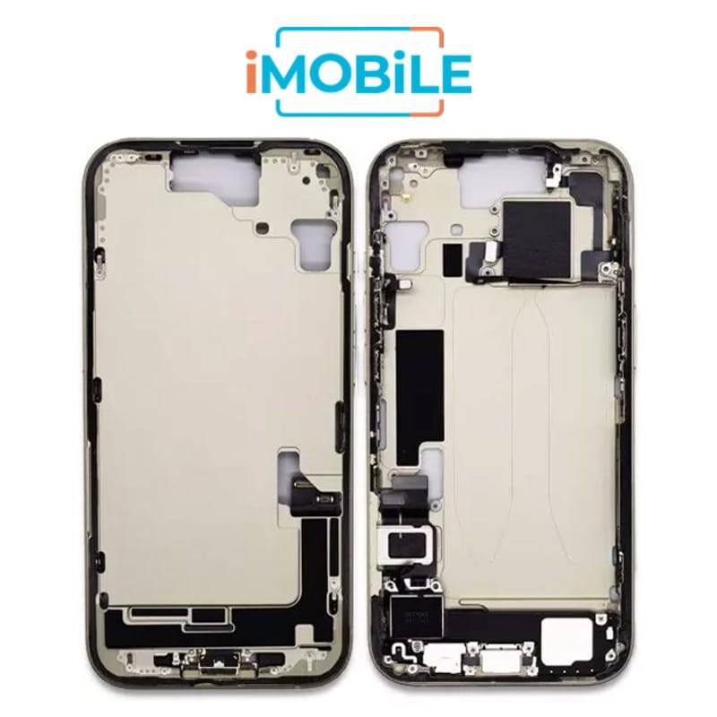 iPhone 15 Plus Compatible Back Housing With Small Parts [IMB] [Yellow]