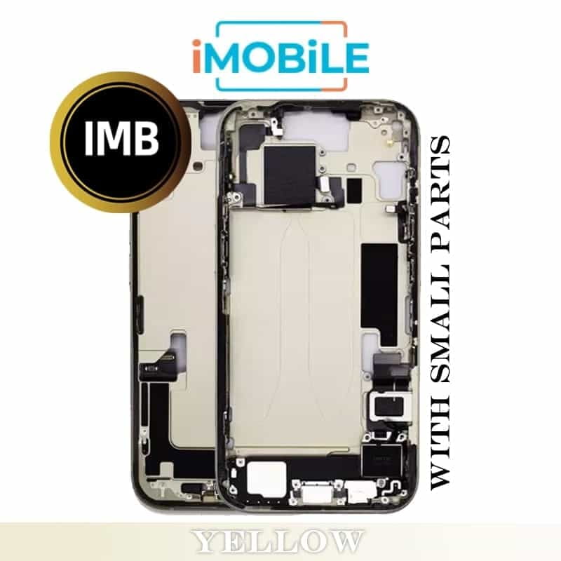 iPhone 15 Compatible Back Housing With Small Parts [IMB] [Yellow]