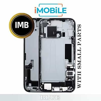 iPhone 15 Plus Compatible Back Housing With Small Parts [IMB] [Blue]