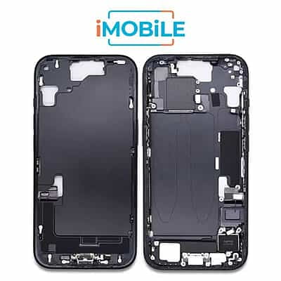 iPhone 15 Compatible Back Housing With Small Parts [IMB] [Black]