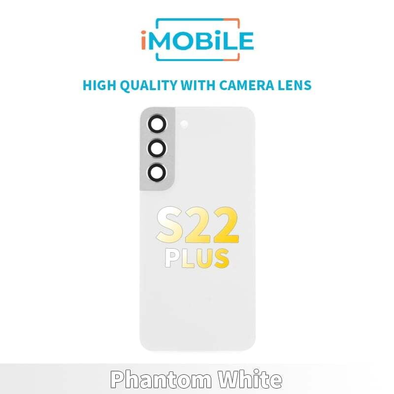 Samsung Galaxy S22 Plus (S906) Back Glass [High Quality With Camera Lens] [Phantom White]