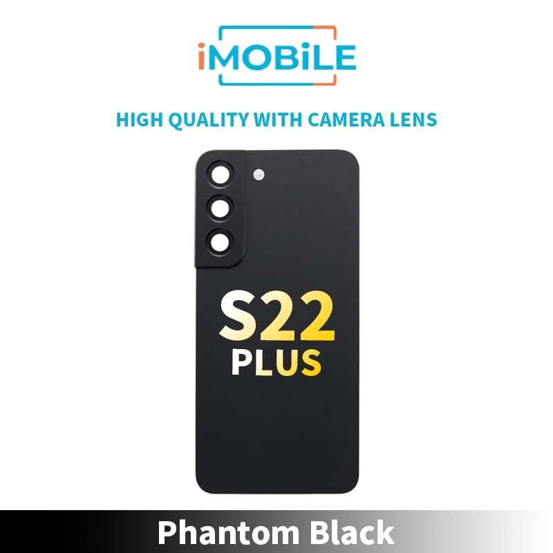 Samsung Galaxy S22 Plus (S906) Back Glass [High Quality With Camera Lens] [Phantom Black]