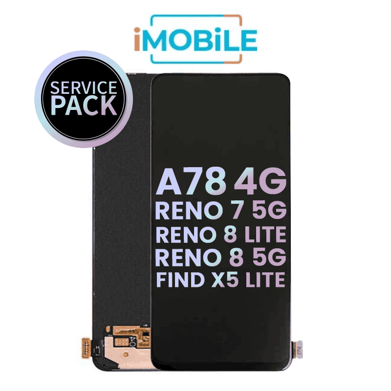 OPPO A78 4G / Reno 7 5G / Reno 8 Lite / Reno 8 5G / Find X5 Lite Compatible LCD Touch Digitizer Screen [Service Pack] CPH2371 4130040