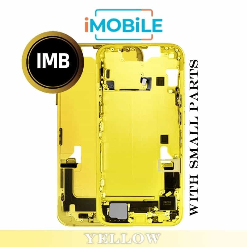 iPhone 14 Compatible Back Housing with Small Parts [IMB] [Yellow]