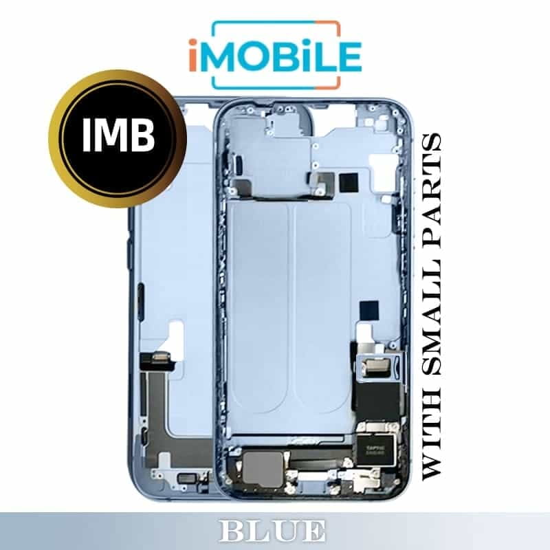 iPhone 14 Compatible Back Housing with Small Parts [IMB] [Blue]