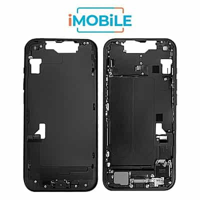 iPhone 14 Compatible Back Housing with Small Parts [IMB] [Midnight]