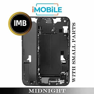 iPhone 14 Compatible Back Housing with Small Parts [IMB] [Midnight]