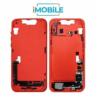 iPhone 14 Plus Compatible Back Housing with Small Parts [IMB] [Red]