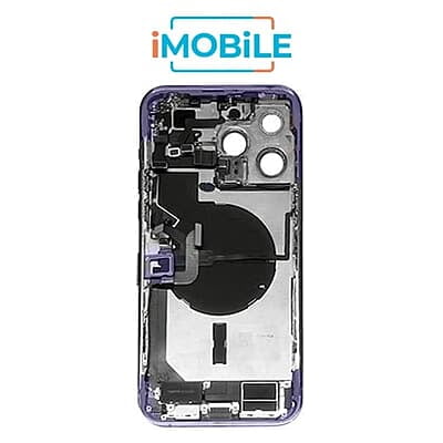 iPhone 14 Pro Compatible Back Housing with Small Parts [IMB] [Deep Purple]