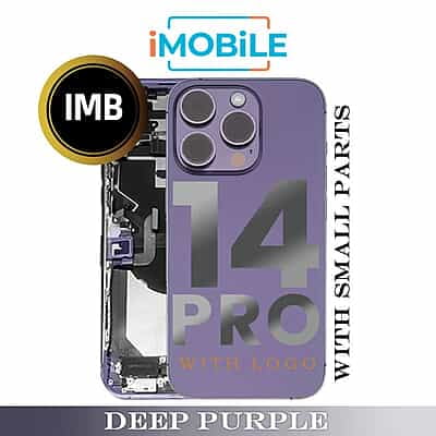 iPhone 14 Pro Compatible Back Housing With Small Parts [IMB] [Deep Purple]