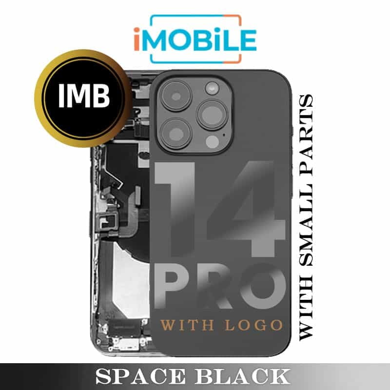 iPhone 14 Pro Compatible Back Housing With Small Parts [IMB] [Space Black]