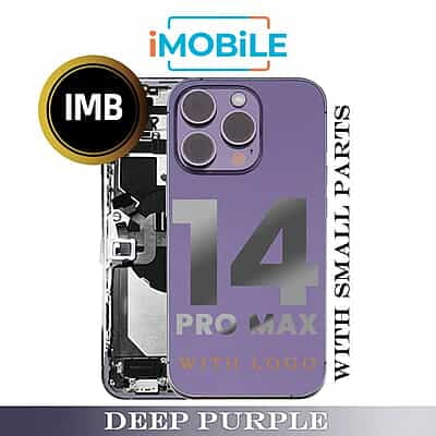 iPhone 14 Pro Max Compatible Back Housing With Small Parts [IMB] [Deep Purple]