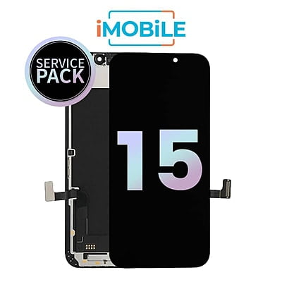 iPhone 15 (6.1 Inch) Compatible LCD (Soft OLED) Touch Digitizer Screen [Service Pack]