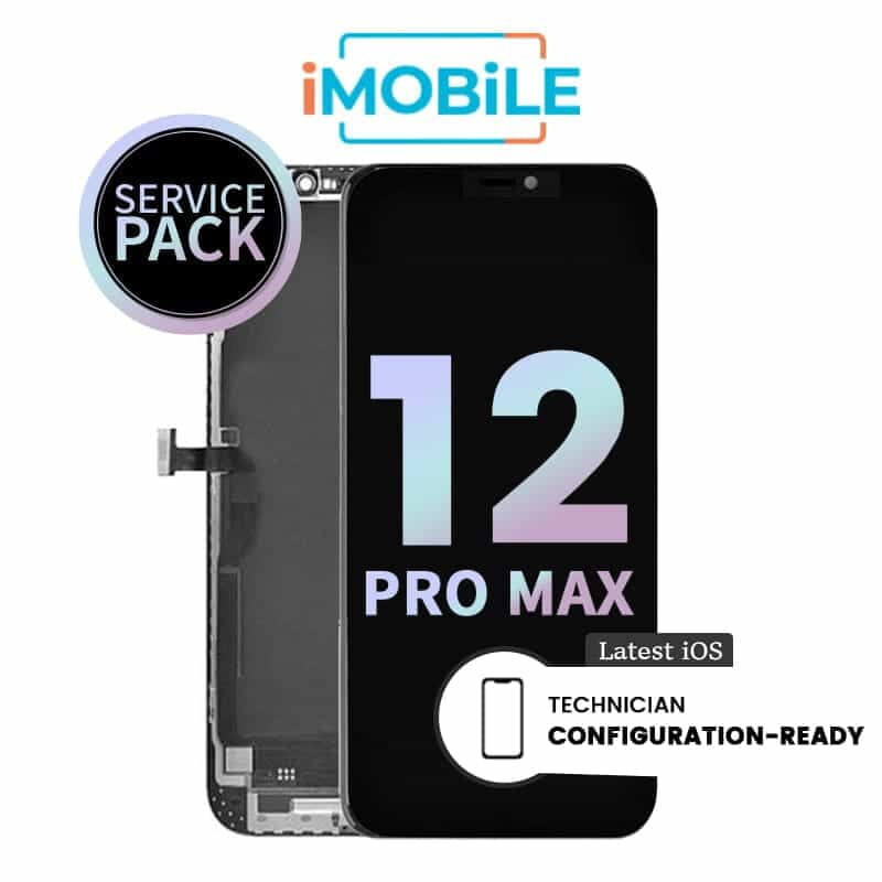 iPhone 12 Pro Max (6.7 Inch) Compatible LCD (Soft OLED) Touch Digitizer Screen [Service Pack]