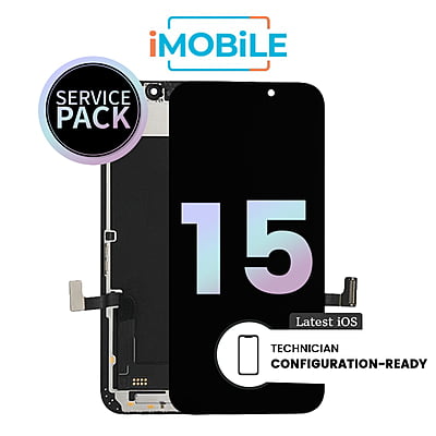 iPhone 15 (6.1 Inch) Compatible LCD (Soft OLED) Touch Digitizer Screen [Service Pack]