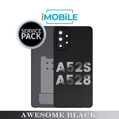 Samsung Galaxy A52s A528 5G Back Cover with Camera Lens [Service Pack] [Awesome Black] GH82-26919A