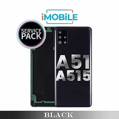 Samsung Galaxy A51 (A515) Back Cover without Camera Lens [Service Pack] [Black]