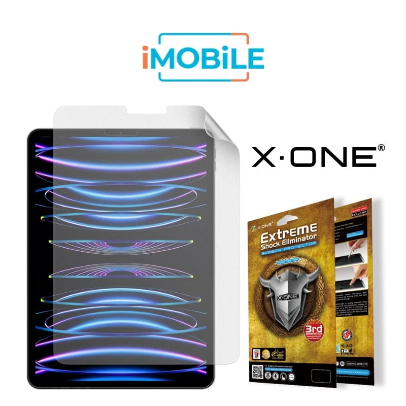 X-One iPad 12.9" Extreme Shock Elimiator Screen Protector for iPad Pro 12.9" 3rd Gen (2018) / iPad 12.9" 4th Gen (2020) / iPad 12.9" 5th Gen (2021) / iPad 12.9" 6th Gen (2022)