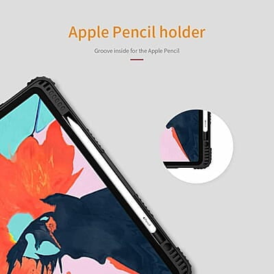 Armor Clear Flip Case with Pencil Holder, iPad Pro 12.9" 3th - 6th Gen, Air 6 (2024)