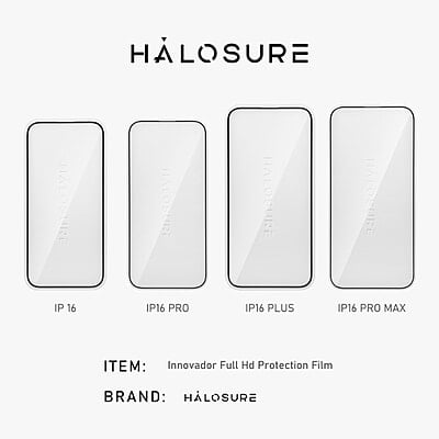 Halosure 2.5D Innovador Shield HD [High-Clear] Tempered Glass, iPhone 15 / 16