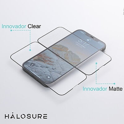 Halosure 2.5D Innovador Shield JoyTouch [Matte] Tempered Glass, iPhone 15 / 16