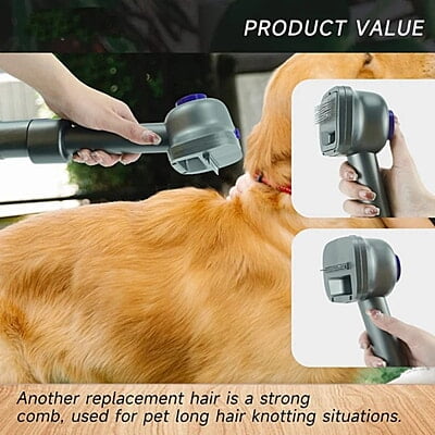 Dyson-Compitable Pet Grooming Brush, Compatible with V7, V8, V10, V11, V15