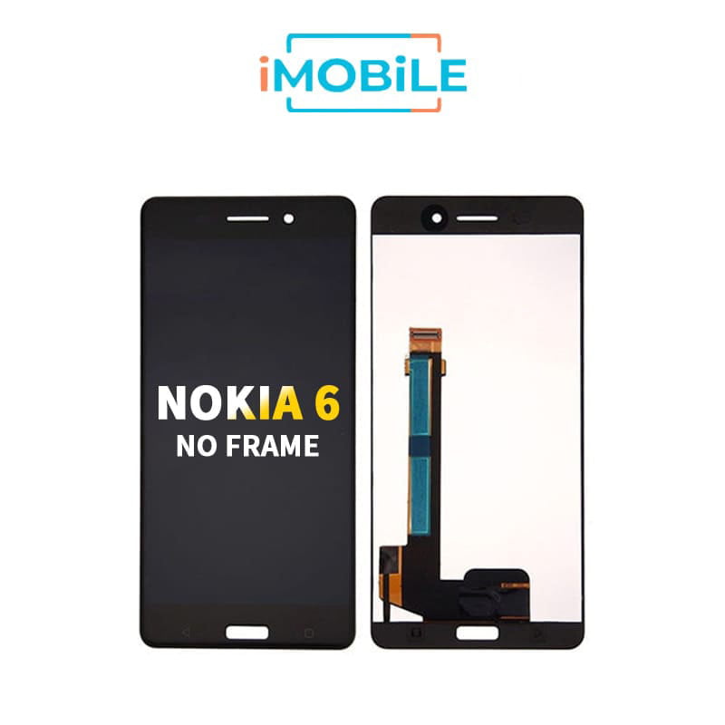 Nokia 6 Compatible LCD Touch Digitizer Screen Black no Frame