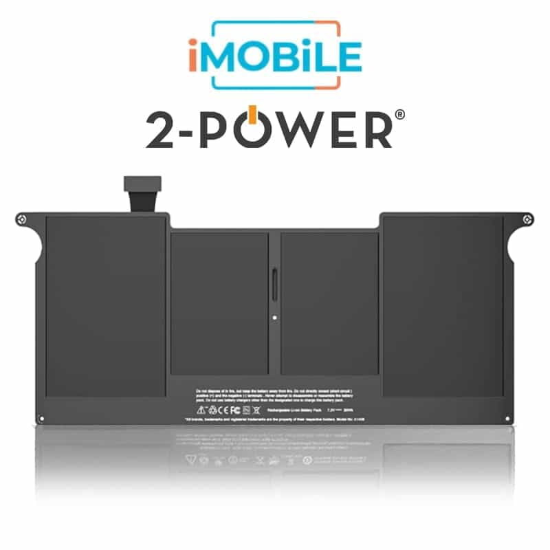 2-Power Extreme MacBook Battery for P/No A1406 - MacBook Air 11" (A1370 / Mid 2011 / A1465 / Mid 2012)