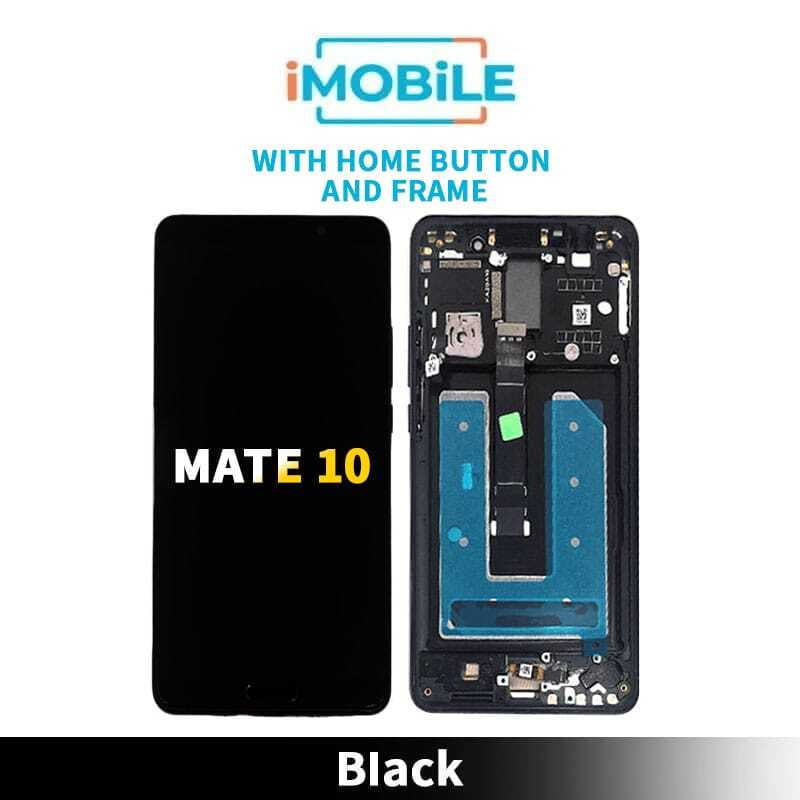 Huawei Mate 10 Compatible LCD Touch Digitizer Screen [with Home Button and Frame][Black]