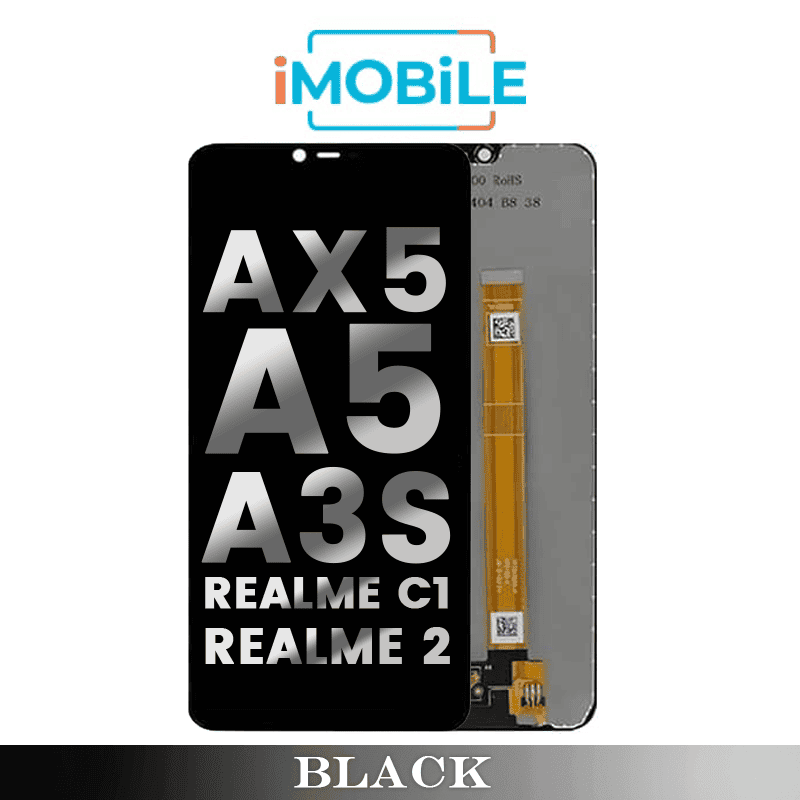 OPPO AX5 / A5 / A3S / Realme C1 / Realme 2 Compatible LCD Touch Digitizer Screen [Black]