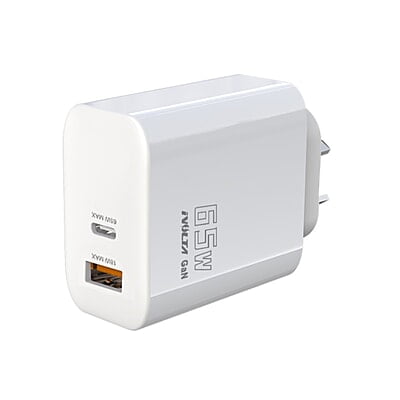 iVolta BOOST↑GaN 65W USB-C PD + USB-A Wall Charger [Certified]