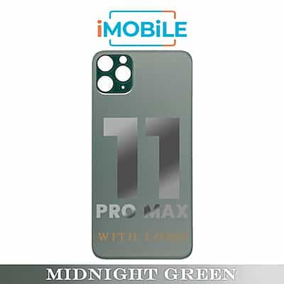 iPhone 11 Pro Max Compatible Back Cover Glass with Big Camera Hole [Midnight Green]