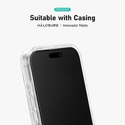 Halosure 2.5D Innovador Shield JoyTouch [Matte] Tempered Glass, iPhone 15 / 16