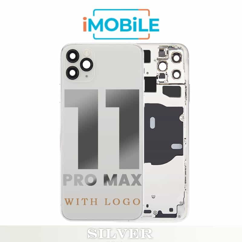 iPhone 11 Pro Max Compatible Back Housing [No Small Parts] [Silver]