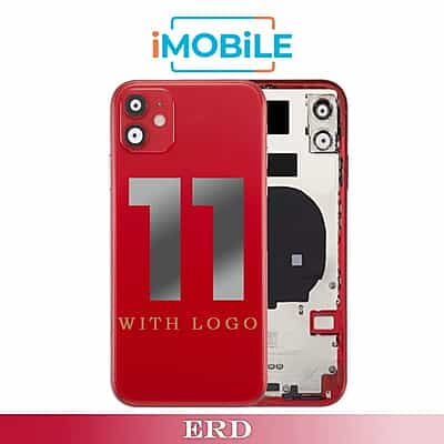 iPhone 11 Compatible Back Housing [No Small Parts] [Red]