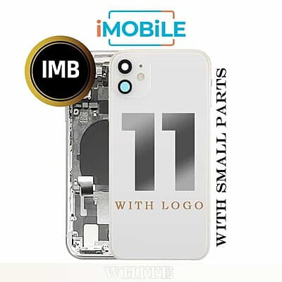 iPhone 11 Compatible Back Housing with Small Parts [IMB] [White]