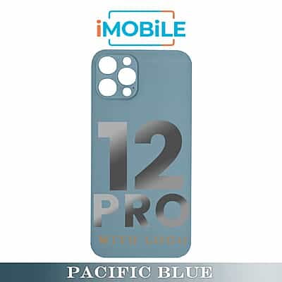 iPhone 12 Pro Compatible Back Cover Glass Big Camera Hole [Blue]