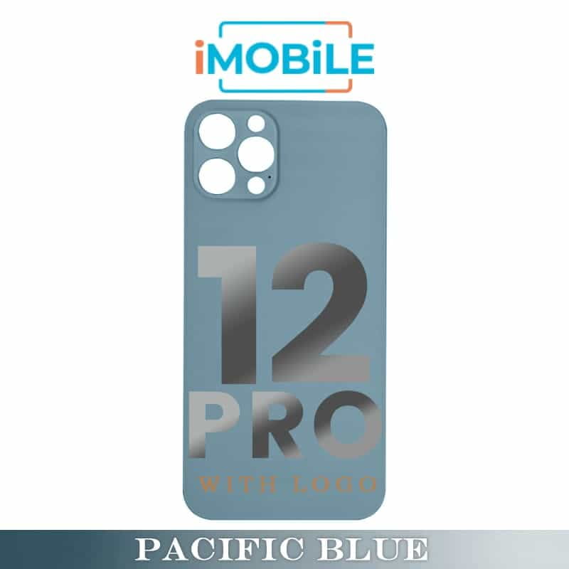 iPhone 12 Pro Compatible Back Cover Glass Big Camera Hole [Blue]