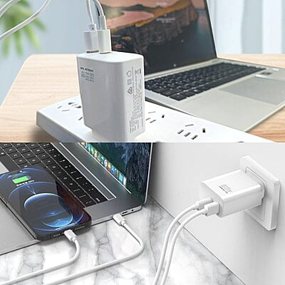 iVolta BOOST↑GaN 65W USB-C PD + USB-A Wall Charger [Certified]